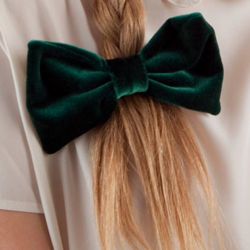 Velvet Bow Hair Clip
